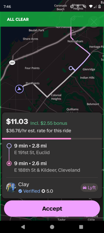 All clear — safe ride offer